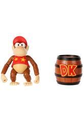 Donkey Kong Figurine Diddy Kong de 10 cm avec tonneau