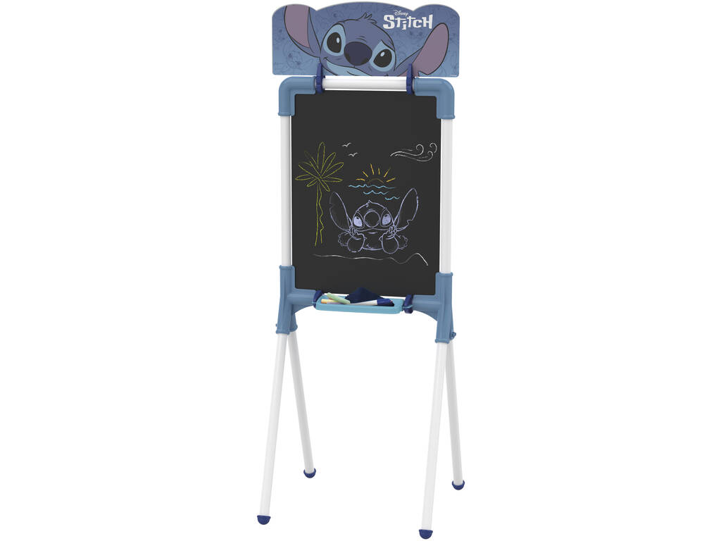 Mini tableau noir Disney Stitch 2 en 1, 98 x 32,5 x 37 cm