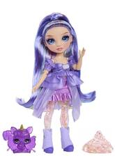 imagen Rainbow High Shimmers Muñeca Violet Willow con Slime y Mascota
