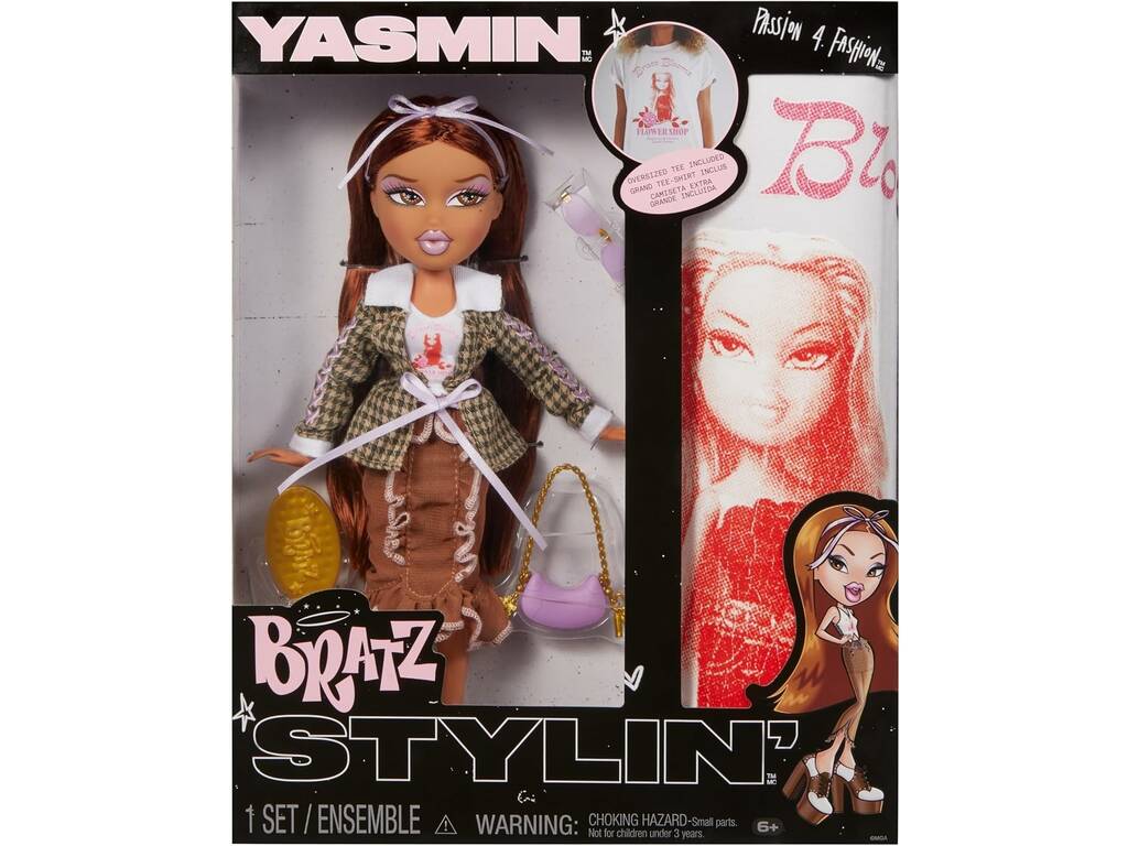 Bratz Stylin’ Muñeca Jasmin con Camiseta para Ti