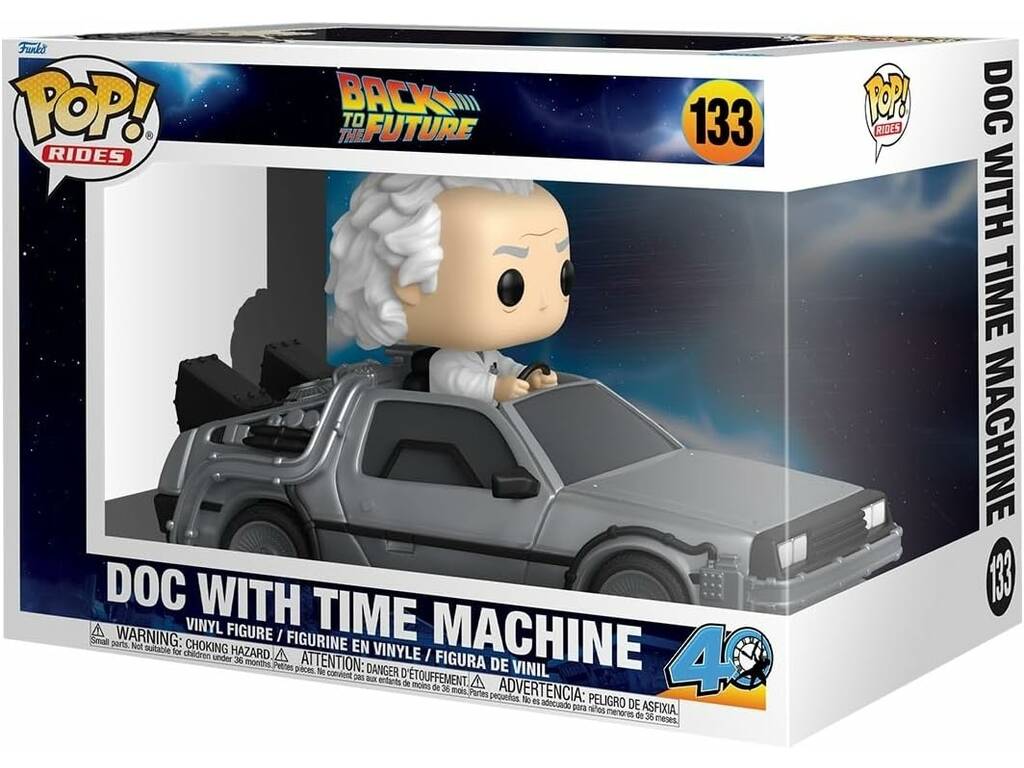 Funko Pop Rides Retour vers le futur Doc avec la machine à remonter le temps