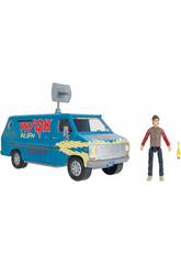 Stranger Things Pack Fourgon Squawk 26 cm avec Figurine Steve 10 cm et Accessoire