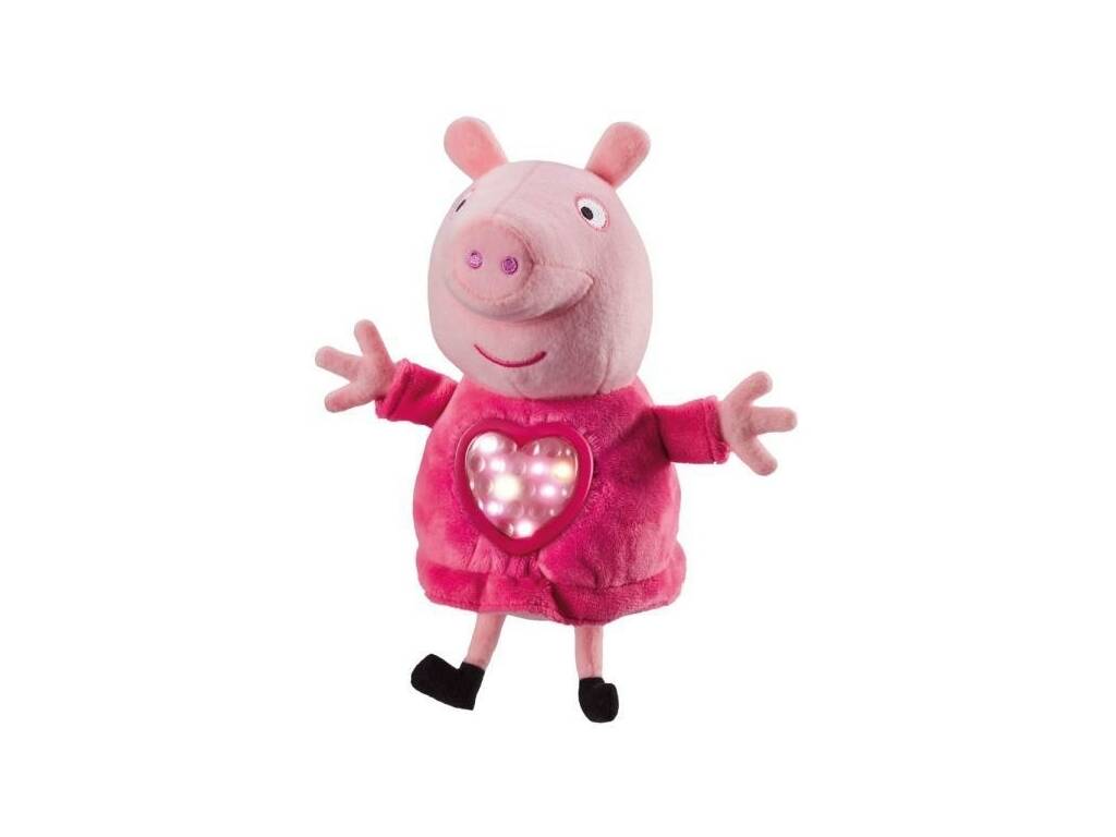 Peppa Pig Peluche Fiesta de Pijamas de 20 cm con Luz y Sonidos