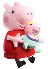 Peppa Pig Peluche Peppa con Evie de 25 cm