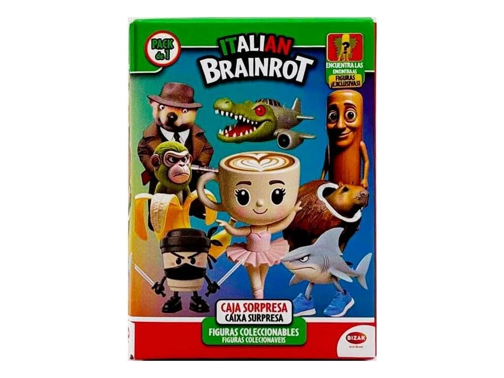 Italian Brainrot Caja con 1 Figura Sorpresa de 5 cm