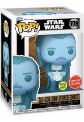 imagen Funko Pop Star Wars Gamestop Exclusive Figurine Quin-Gon Jinn (Force Ghost) Glows In The Dark