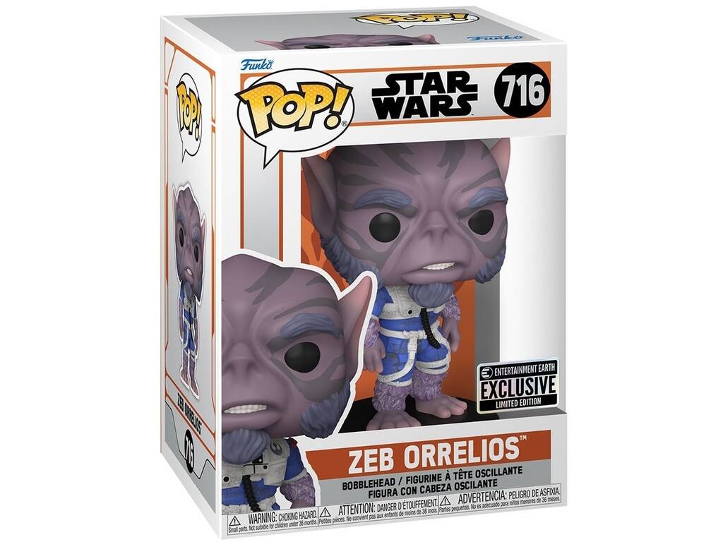 Funko Pop Star Wars Entertainment Earth Exclusive Figurine Zeb Orrelios Limited Edition