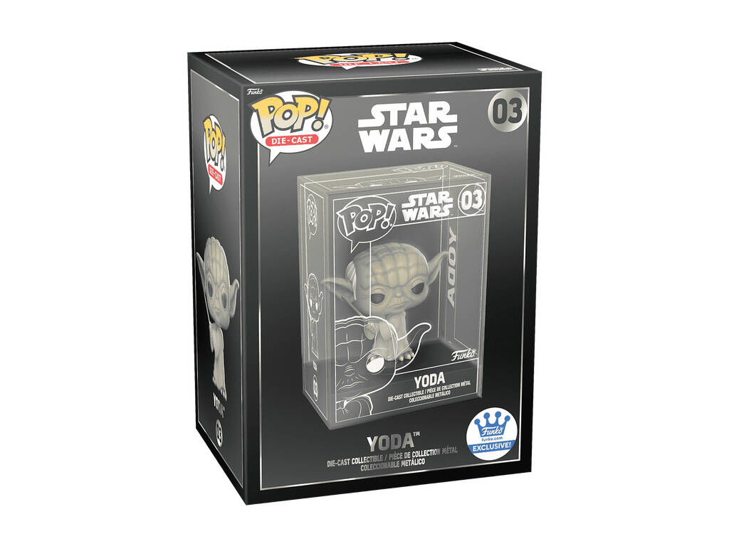Funko Pop Die Cast Star Wars Figurine Yoda Metallique Exclusif 