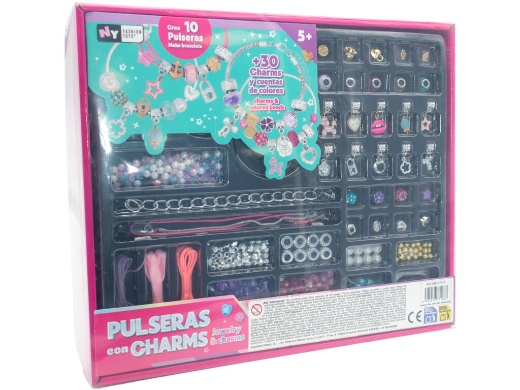 Set de bracelets avec plus de 30 breloques et perles