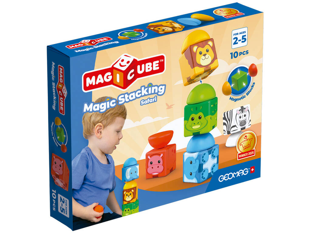 Geomag MagiCube Pack Stacking Safari de 10 Piezas