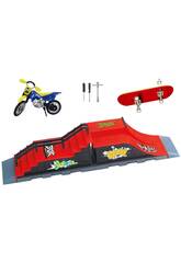 Finger Skate Rack Conjunto 6 Skates com Expositor de Madeira