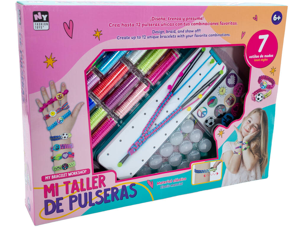 Mon atelier de bracelets avec métier à tisser et accessoires