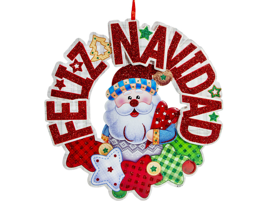 Décoration de Noël Affiche Père Noël 28 x 28 cm
