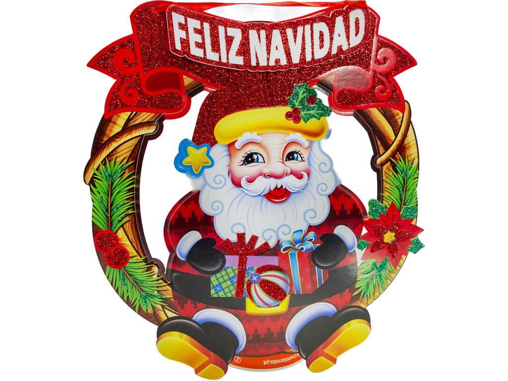 Décoration de Noël Affiche Père Noël 29 x 25 cm