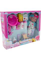 Poupée bébé de 30 cm avec set de petits plats