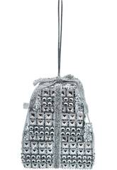 Enfeite Natalício Caixas de Oferta Prateadas de 10x8 cm