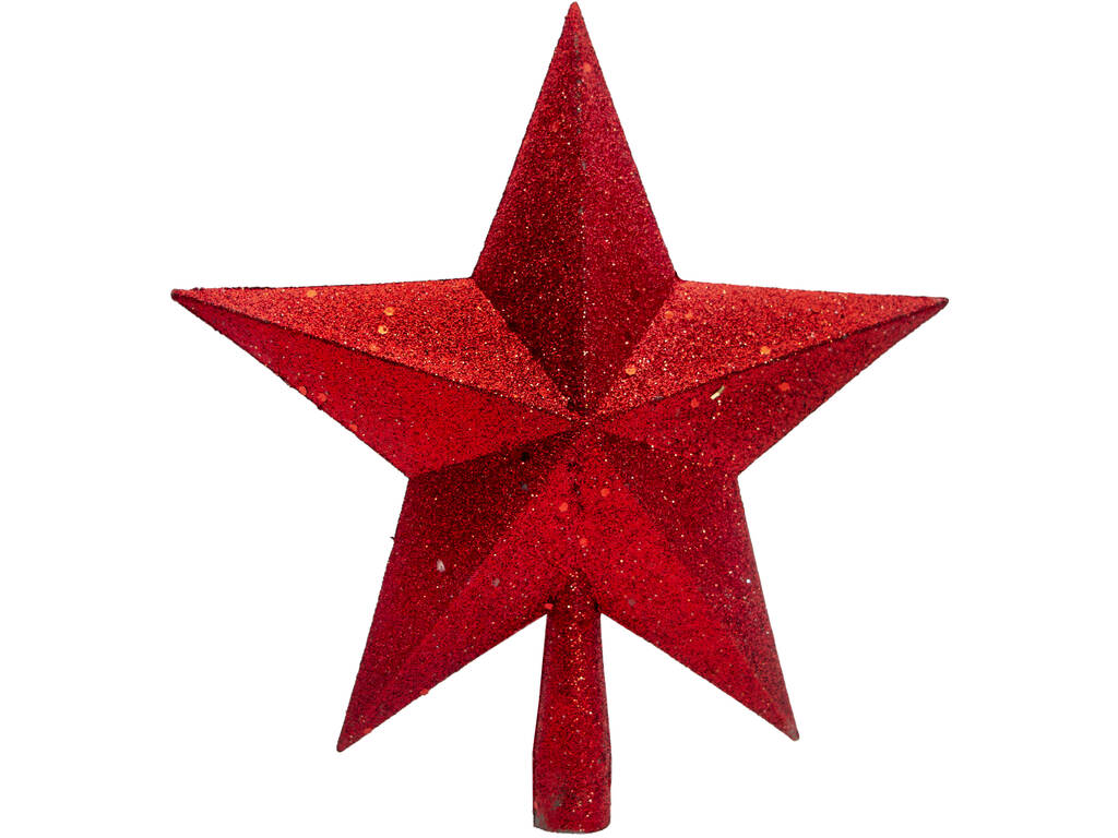 Décoration de Noël Étoile de Noël rouge brillante de 23 cm
