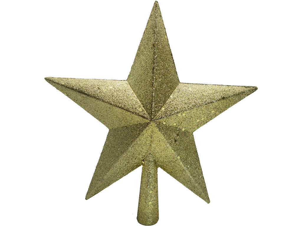 Décoration de Noël Étoile de Noël dorée brillante de 23 cm
