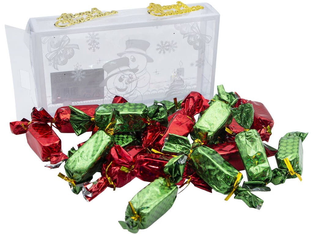 Décoration de Noël Boîte contenant 22 décorations vertes et rouges de 2 x 10 cm