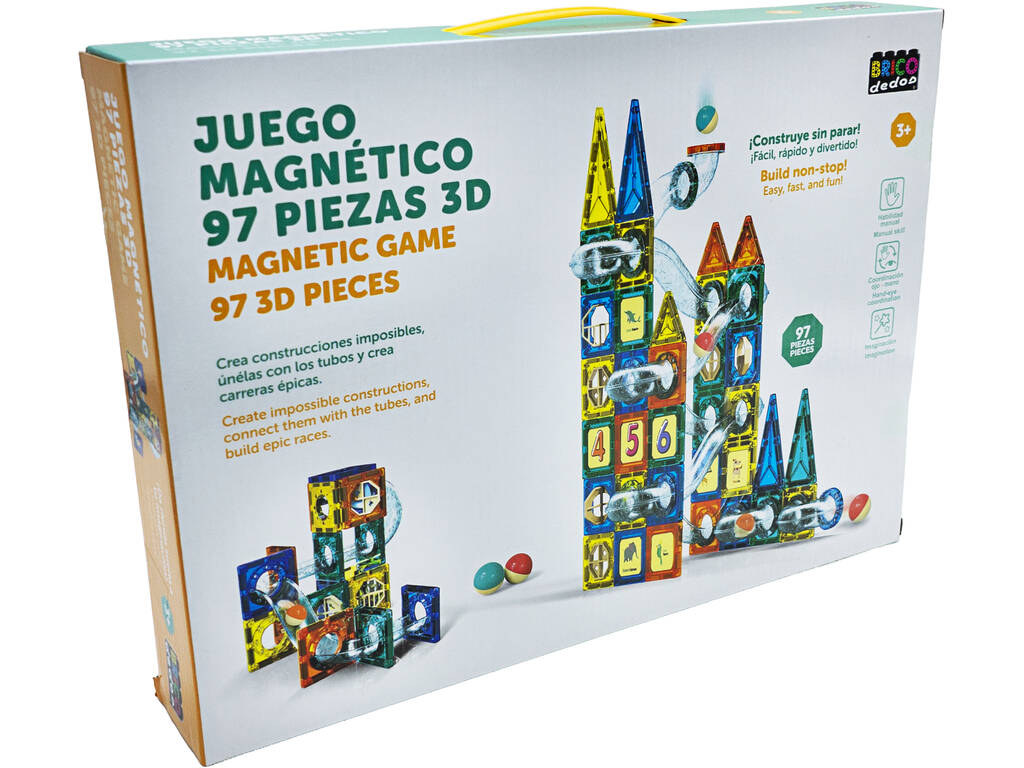Jeu de construction magnétique avec 97 pièces