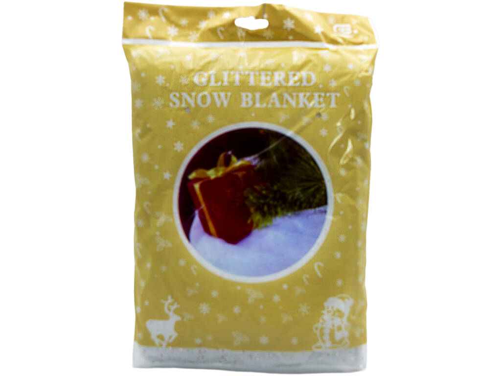 Décoration de Noël en coton blanc avec paillettes, 55 g