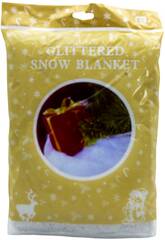 Enfeite Natalício Algodão Branco com Purpurina de 55 g