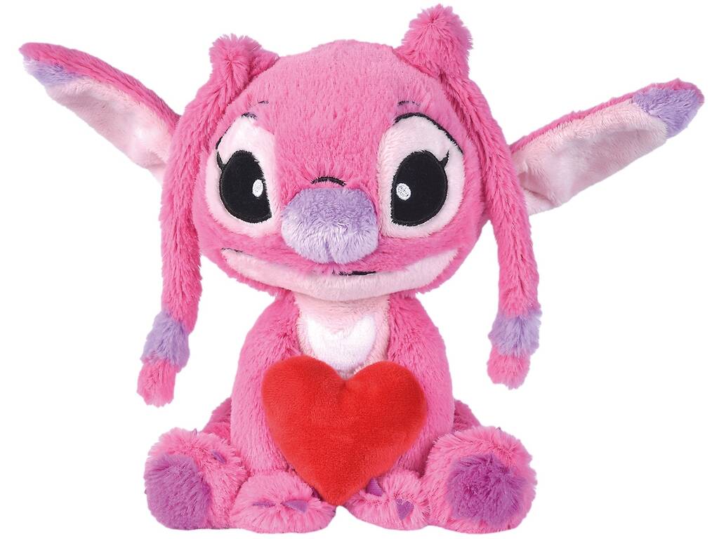 Peluche Disney Stitch Angel de 25 cm avec cœur