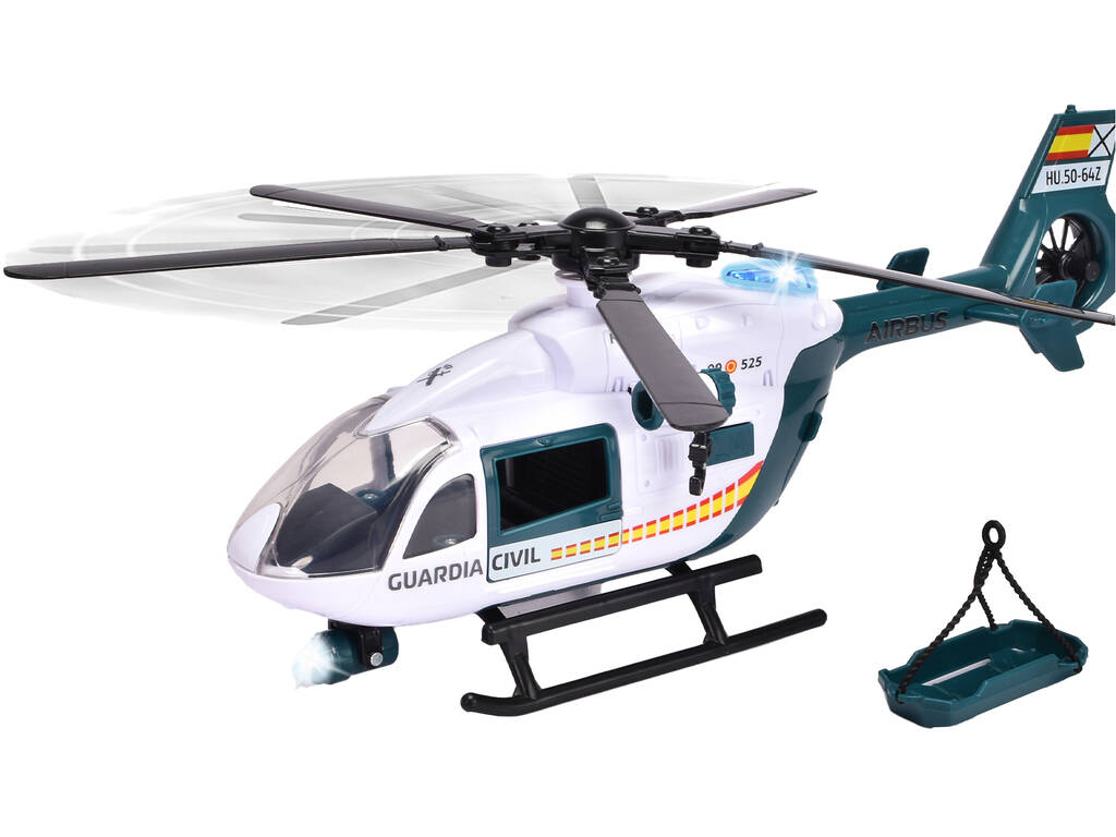 Dickie Toys Hélicoptère Airbus de la Garde civile de 36 cm avec lumière et sons