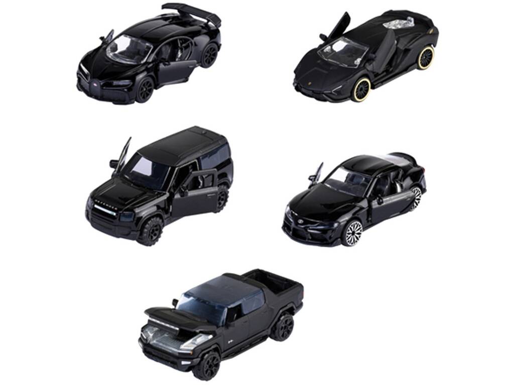 Majorette Pack 5 voitures en métal Black Edition
