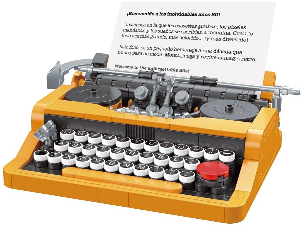Retro Blocks Machine à écrire rétro de 254 pièces