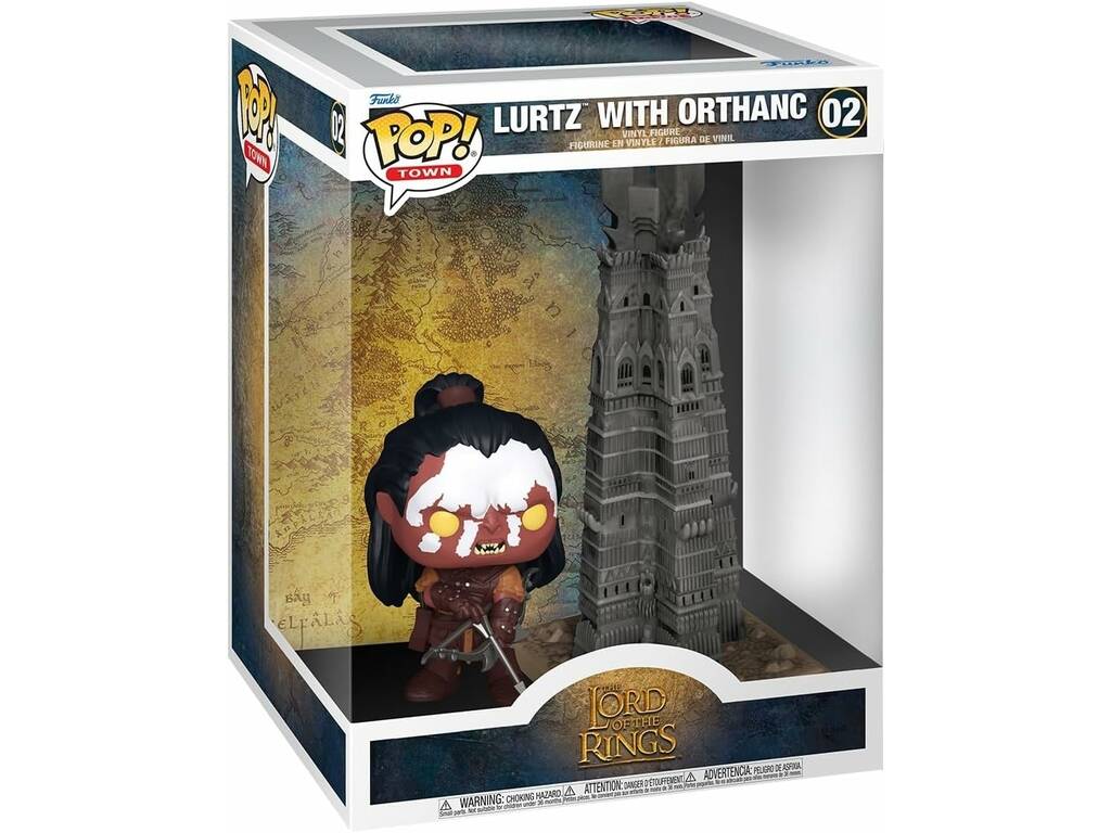 Funko Pop Town El Señor de los Anillos Figura Lurtz con Orthanc