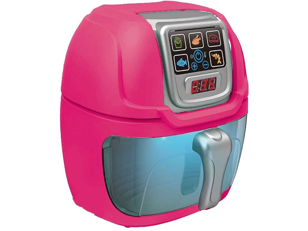 Friteuse à air chaud rose 19 x 16 x 15 cm avec lumières et accessoires