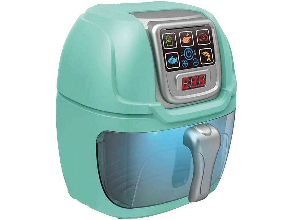 Friteuse à air chaud verte 19 x 16 x 15 cm avec lumières et accessoires