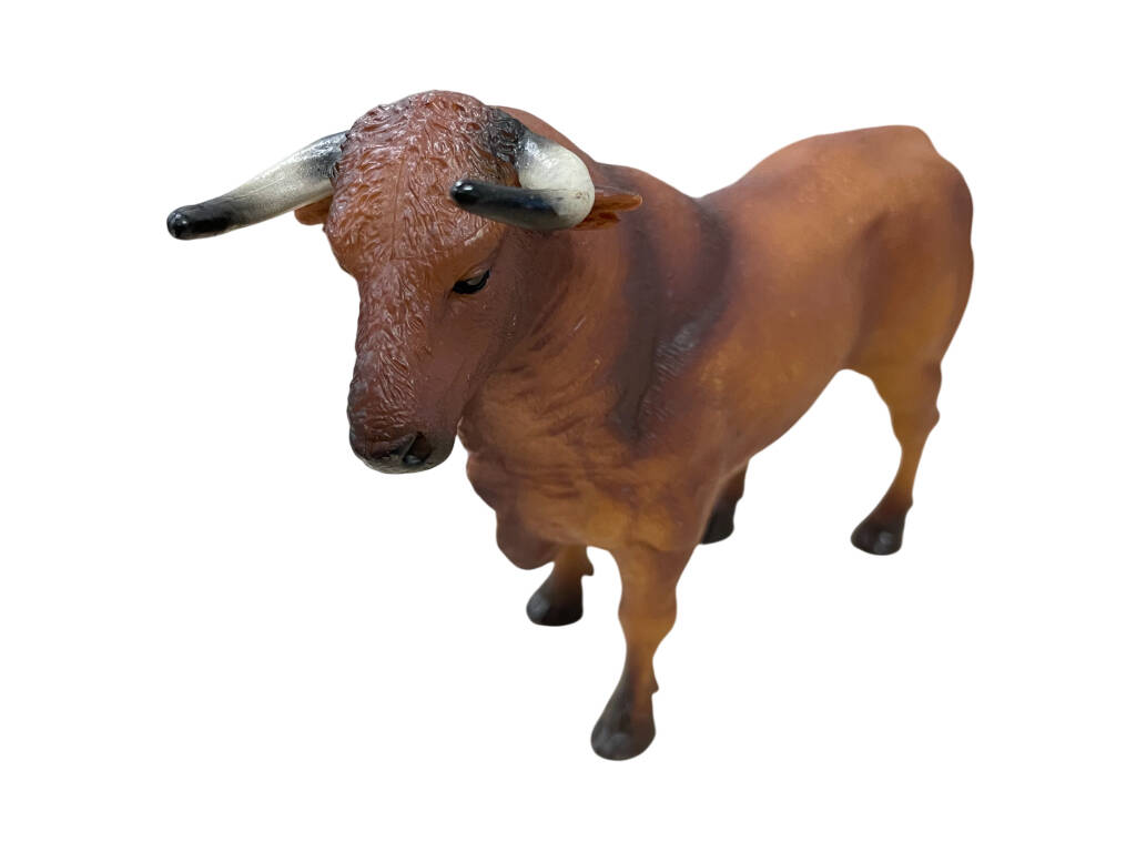 Figura Touro Calmo Branco e Preto de 10x4x15 cm