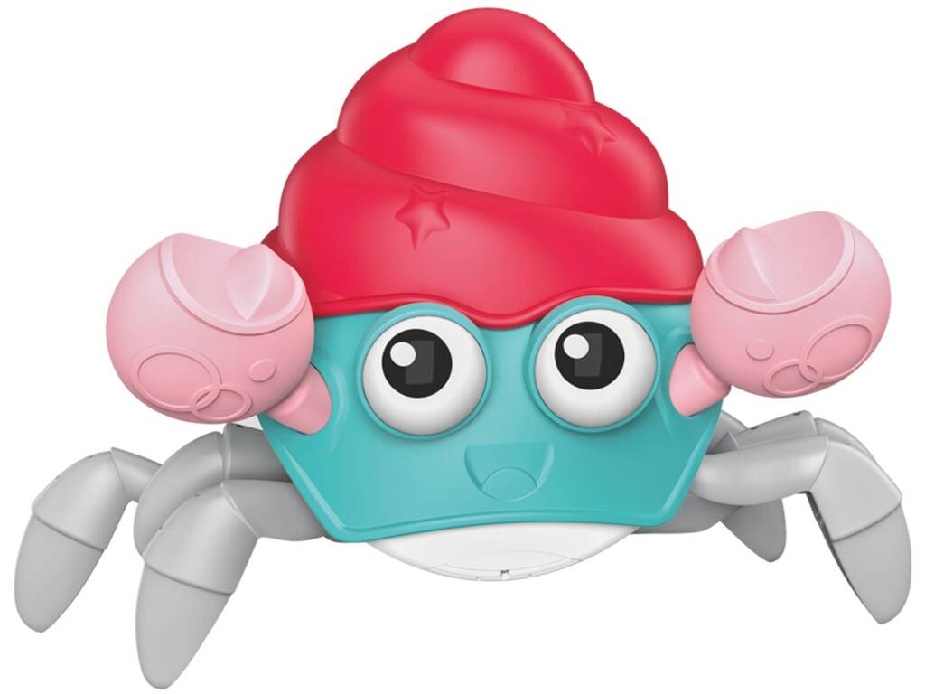 Crabe de bain à carapace rouge avec mouvement