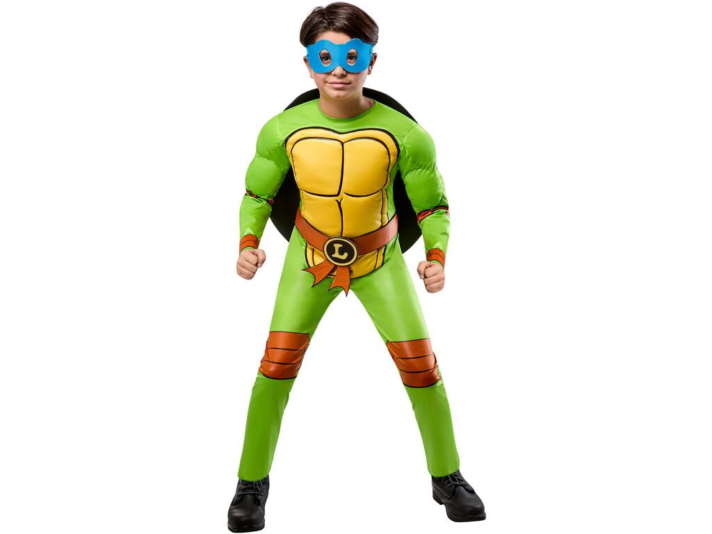 Déguisement Ninja Turtles Deluxe pour enfant, taille XS, avec 4 masques et logos de ceinture