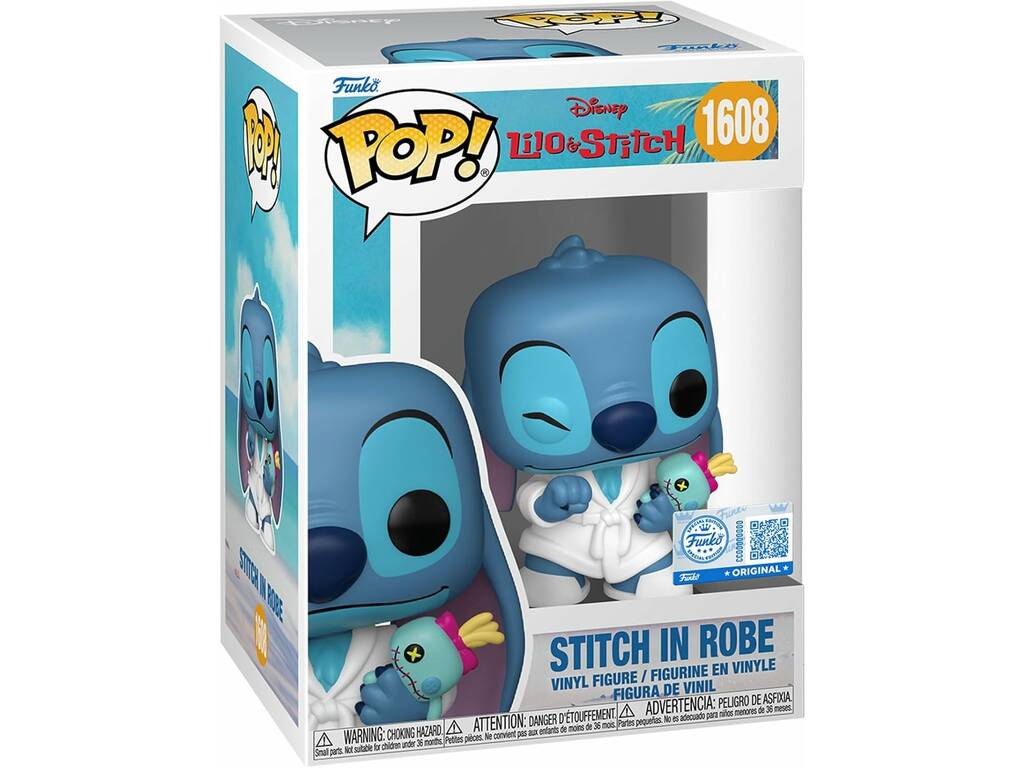 Funko Pop Disney Lilo & Stitch Figurine Stitch en peignoir