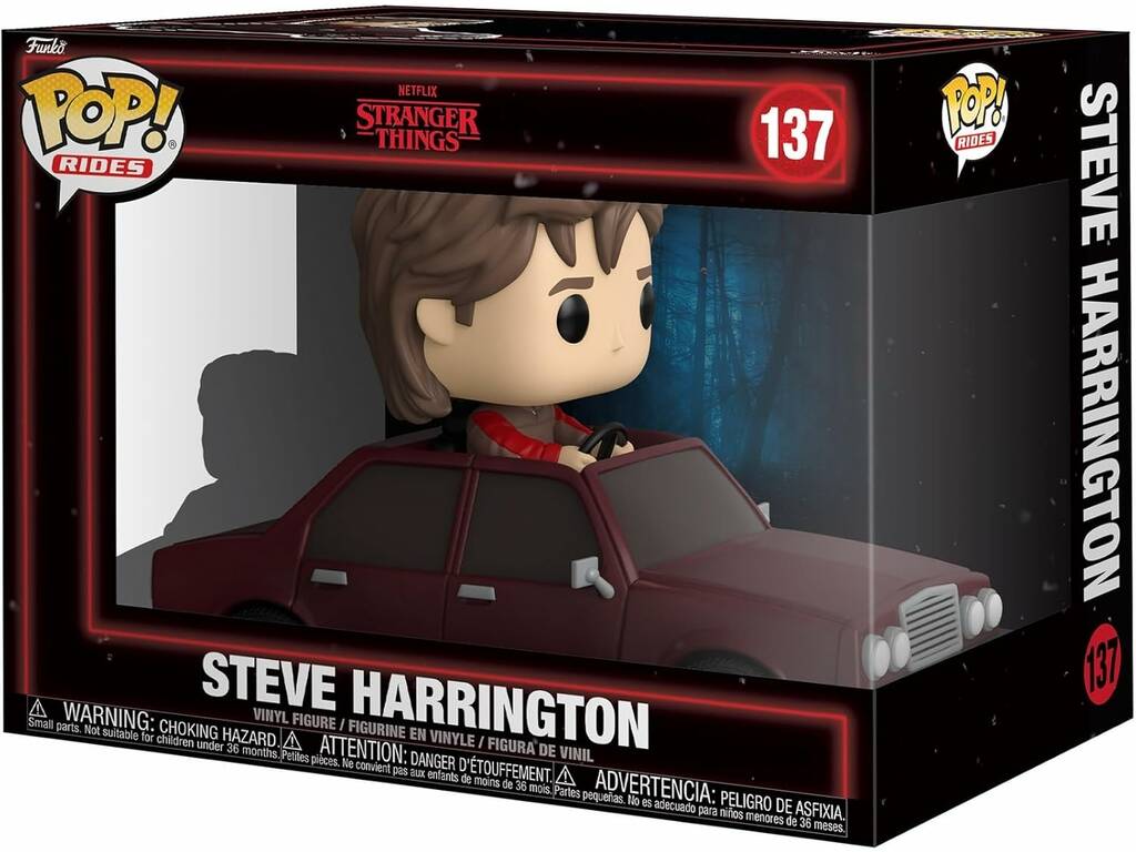 Funko Pop Rides Stranger Things Figurine Steve Harrington dans une voiture