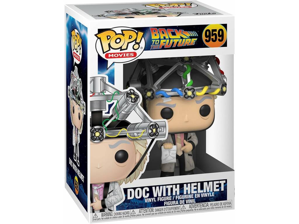 Funko Pop Movies Retour vers le futur Figurine Doc avec casque