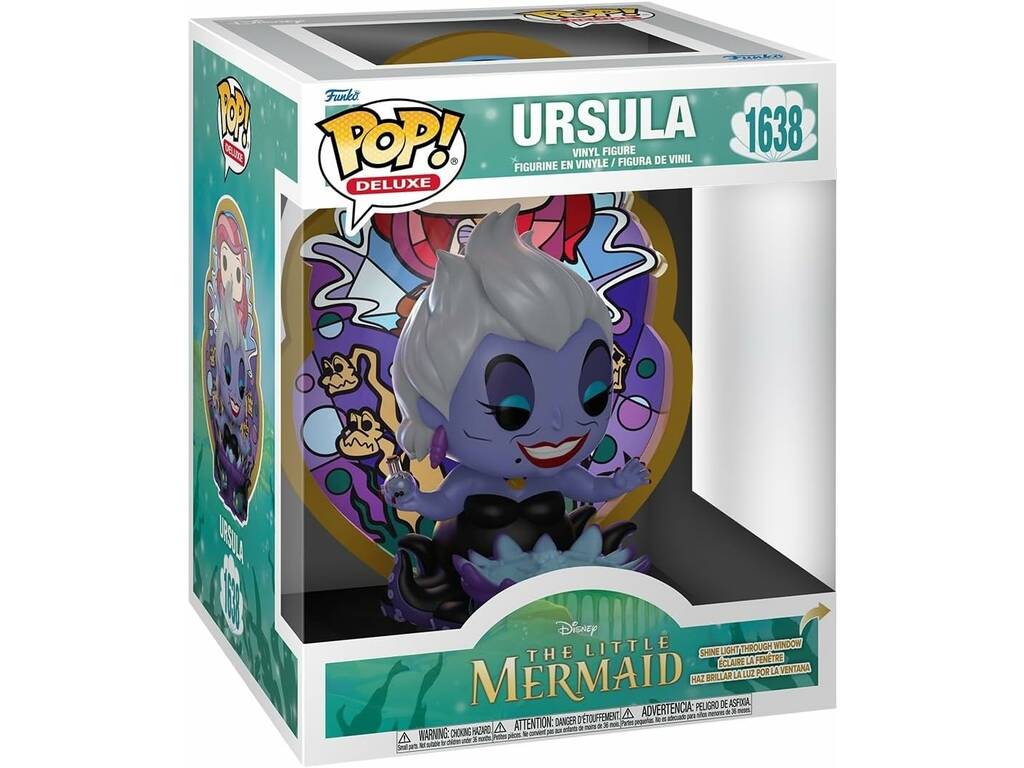 Funko Pop Deluxe La Sirenita Figura Úrsula con Vidriera