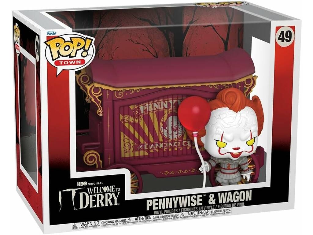 Funko Pop Town IT Welcome To Derry Figurine Pennywise avec wagon