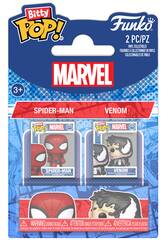 Funko Bitty Pop Marvel Spiderman Pack 2 avec Spiderman et Venom