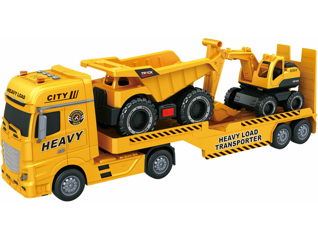 Méga-camion de travaux publics de 55 cm avec benne basculante et pelleteuse