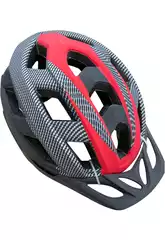 Casco Deportivo Rojo y Negro Talla L con Luces LED