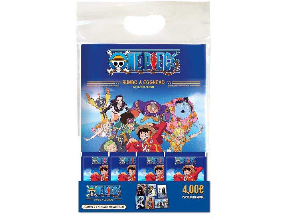 One Piece En route pour Egghead Starter Pack Album d'autocollants avec 4 pochettes