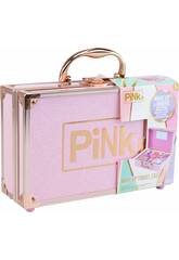 Pink It Maleta de Maquilhagem de Viagem com Espelho