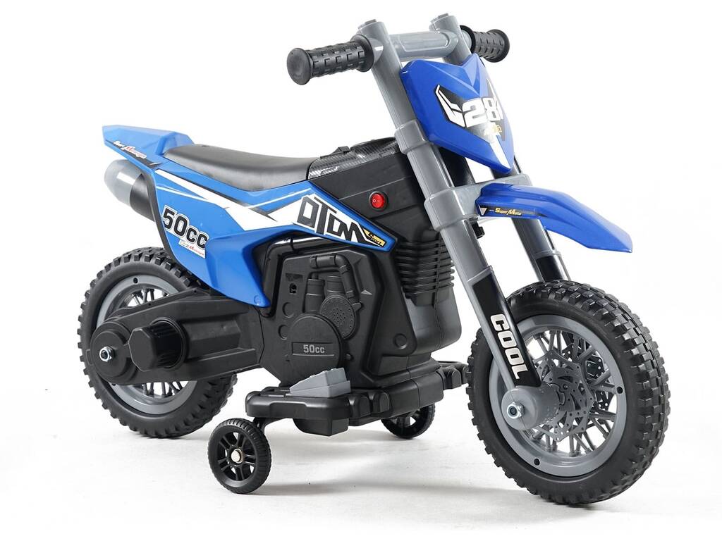 Moto a Batería Azul de 6V con Ruedines