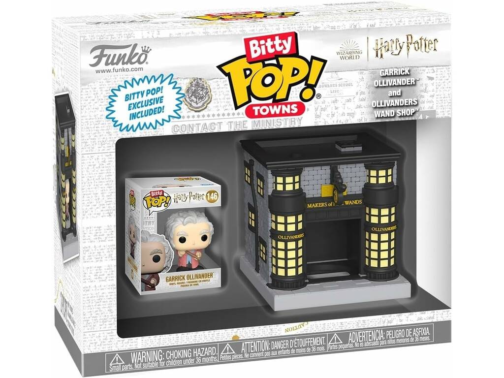 Funko Bitty Pop Harry Potter Pack Garrick Ollivanders y la Tienda de Varitas Mágicas de Ollivander