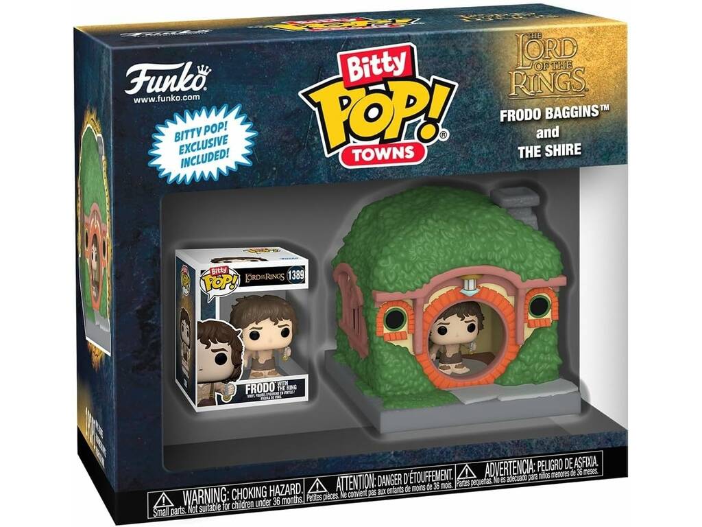 Funko Bitty Pop El Señor de los Anillos Pack Frodo con el Anillo y La Comarca