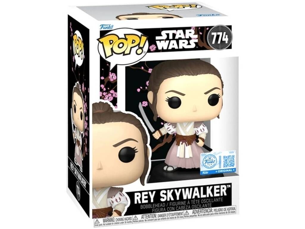 Funko Pop Star Wars Impressions Figura Rey Skywalker con Cabeza Oscilante